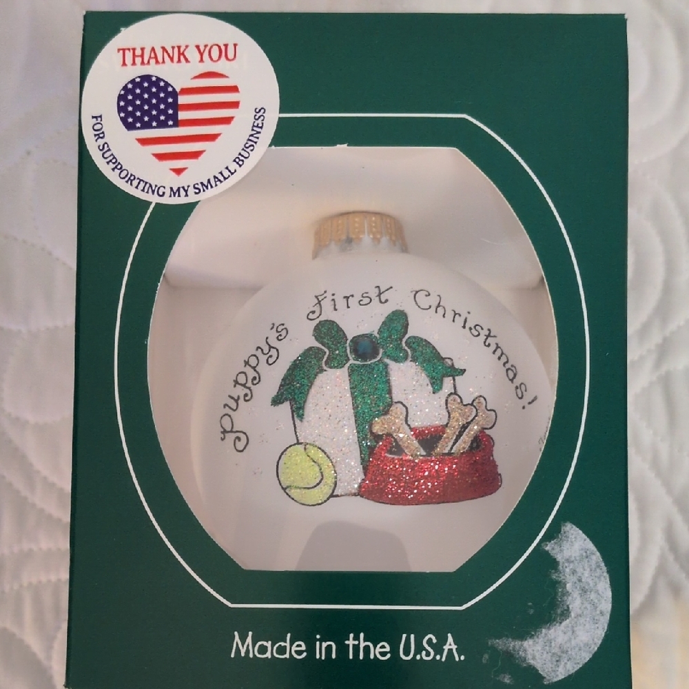 Heart Gifts by Teresa "Puppy's First Christmas" Ornament